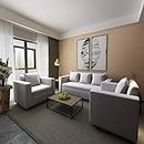 Techno Wood 5- to 6-Person Sofa Set For Living Room - Light Grey
