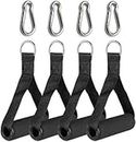 ABS Sports Fitness Black Rubber Foam D- Handle Cable Machine Attachments. Multi-Training Bar
