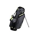 Orlimar SRX 7.4 Golf Stand Bag, Charcoal/Lime Lightweight Golf Club Bag for Men & Women with 7 Way Divider Top 4 Zippered Pockets Rain Hood Cover Padded Double Carry Strap