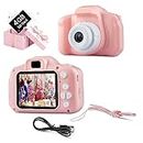 SAMIPNA Kids Camera for Girls Boys, 13MP 1080P HD Digital Video Camera and Photography for Age 3-10 Years Old Children, Christmas Birthday Festival Gift for Kids (Pink, 4GB SDCARD)