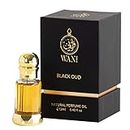 WANI Classic Black Oud Concentrated Perfume Oil 12 ml For Men, Velvety Rose, Labdanum, Sweet Fragrance Attar Alcohol Free Arabian, Long Lasting, Natural Pure Oil