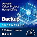 Acronis Cyber Protect Home Office 2023 | Essentials | 3 PC/Mac | 1 Anno | Windows/Mac/Android/iOS | Backup | Codice d'attivazione via email
