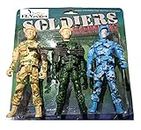 FLYmart Battle Combat Soldier Super Heroes Action Figure | Army/Military/Navy/Marine Soldier with Movable Head, Hands and Legs (3 in 1)