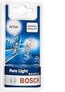 Bosch W5W (501) Pure Light Car Light Bulbs - 12 V 5 W W2,1x9,5d - 2 Bulbs