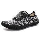 QICHEN Women's Quick Drying Water Shoes for Women Beach or Water Sports Lightweight Slip On Walking Shoes (Black, Numeric_7)