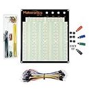 Makeronics Solderless 3220 Tie-Points Experiment Plug-in Breadboard Super Kit with Aluminum Back Plate and 140 U-Shape Jumper Wires + 65 Jumper Wires for Prototyping Circuit/Arduino
