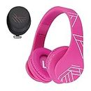PowerLocus Kids Headphones Over-Ear, Bluetooth Wireless Headphones for Kids,with Microphone, Safe 85DB Volume Limited, Foldable with Carry Case, Audio Cable, Micro SD mode for Online Classes,PC,Phones