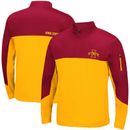 Men's Colosseum Cardinal/Gold Iowa State Cyclones Triple Dog Dare Quarter-Zip Jacket