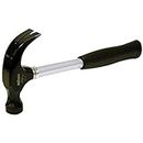 Rolson 10339 16 oz Claw Hammer Tubular Steel, Silver Black