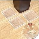 Non Slip Furniture Pads - Premium 16 pcs 3" Furniture Grippers! Best SelfAdhesive Silicone Feet Furniture Legs- Ideal Non Skid Furniture Pad Floor Protectors for Fix in Place Furniture