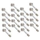Housoutil 60 Sets Three-in-one Connector Hardwares Bolts Nuts Muebles Cam Lock Fitting Furniture Connecters 3- in- 1 Hardware Connectors Furniture Side Connecting Fastener Screw Pin Iron