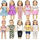 18 inch Doll Clothes Accessories for Girl Doll Clothes(10 Set)