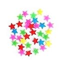 2Bags (72PCS) Colorful Star Shape Plastic Bike Spoke Beads Wheel Line Beads Bicycle Decoration Biking Accessories Tire Ornament Small Bicycle Accessories for Wheelbarrow Kids Children Adult Bicycle