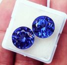 Par de anillos de piedras preciosas de corte redondo azul natural de 9 quilates tamaño mejor oferta oferta oferta