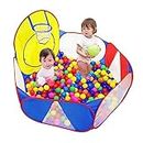 Eocolz Kids Ball Pit Large Pop Up Childrens Ball Pits Tent for Toddlers Playhouse Baby Crawl Playpen with Basketball Hoop and Zipper Storage Bag, 4 Ft/120CM, Balls Not Included