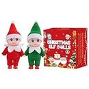 Voiiake Miniature Christmas Elf Dolls - Boy and Girl Elf Family for Kids - Christmas Decorations and Stocking Stuffers