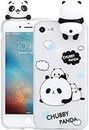 MIDOS iPhone 6 / 6s Silicone 3D Cute Rubber Panda Girls Case for iPhone 6 / iPhone 6s (4.7inch) (Chubby Panda)