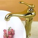 UYSELA Golden Bronze Basin Faucet Bath Sink Faucet Cold Water Mixer With Elevated Pedestal Wash Basin Faucet Single Handle