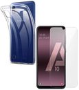 For SAMSUNG GALAXY A10 CLEAR CASE + TEMPERED GLASS SCREEN PROTECTOR SHOCKPROOF