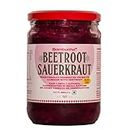 Bombucha Fermented Cabbage and Beetroot Sauerkraut 450gm | 100% Veg | Traditionally & Naturally Fermented | Raw & Unpasturized I No preservative I No artificial Flavoring I No Vinegar I Healthy Food I Enjoy as salad