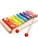 BN LX Musical Wooden Xylophone, Musical Instrument for Children, Baby Musical Instruments Set, Wooden Percussion Musical Instrument, with 2 Mallets