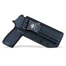 IWB Tactical KYDEX Gun Holster Custom Fits: Sig Sauer P320 Full Size / P250 / P320 Carry / P320 Compact Medium Funda de Transporte Pistol Case Inside Concealed Carry Holster (P320-Full Black, Right)