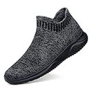 3nh® Susugrace Casual Slip-on s for Men Winter Warm Walking Zapatos De Hombre Plush Lining Men Fashion Sneakers Light Black Dress s for Men (Color : Hortel�, Size : CN 43)