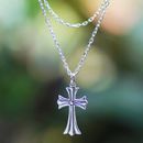 Cross of Vitality,'Polished Sterling Silver Cross Pendant Necklace from Bali'