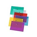 File Folders A4 Plastic Wallets Documents School Office Stationary Paper Filing (Pack of 5)