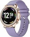 esportic Gen 9 Diamond Edition Smartwatch 100+ Sports Mode Bluetooth 4.0 Android 5.0 & IOS9.0 Waterproof IPX67, Fitness: Sync up with The DailyFit app (Rose Gold Strap, Purple Strap, Free Size)