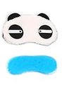 Jenna™ Fur Sleeping Eye Mask for Insomnia, Meditation, Puffy Eyes and Dark Circles Panda Straight