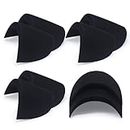 4 Pairs Black Covered Set-in Shoulder Pads Sewing Foam Pads for Blazer Suit Coat Jacket Clothes (Black Middle(Thickness 15mm))