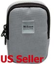 NEW AUTHENTIC NIKON COOLPIX SILVER GREY CASE W/ LOGO FOR COMPACT DIGITAL CAMERA