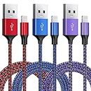 iPhone Charger Cord, 3Pack 6Ft Lightning Cable 【MFi Certified】 Apple Charger Cable, iPhone Charger Fast Charging, Phone Chargers for iPhone 14 13 12 11 Xs Max XR X 8 7 6s Plus, iPad, iPod, Airpods