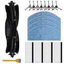 Replacement Parts Accessories Kit for Tikom G8000 G8000 Pro HONITURE G20 Robot Vacuum Cleaner Spare Parts 1 Main Roller Brush 8 Side Brushes 4 HEPA Filters 4 Mop Pads and 1 Brush