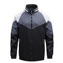 VOSMII Veste Fall Casual Coat Men's Warm Jacket Loose Coat Men's Jacket Spring Outdoor (Size : XXL 175 Cm 75 Kg)