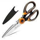 Acelone Kitchen Shears, Premium Heavy Duty Shears Ultra Sharp Stainless Steel Multi-Function Kitchen Scissors for Chicken/Poultry/Fish/Meat/Vegetables/Herbs/BBQ