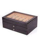 Latitude Run® 3 Layer Wood Display Case Holder Storage Collector Organizer Box 34 Fountain Pen Wood in Black | 14.37 H x 10.43 W x 7.48 D in | Wayfair