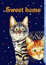 Morigins Sweet Home Double Sided Welcome Two Cut Cats Garden Flag 12" x 18"