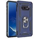 Fetrim Custodia per Galaxy S10E, Cover PC TPU Cassa Shell Supporto di Anello Rotante Case per Samsung Galaxy S10E Blu Navy