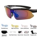 Bicycle Goggles Eyewear Polarized Cycling Sunglasses Sport Glasses 5 Lens UV400