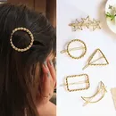 Mode Frauen Haarnadeln Dreieck Haars pange Pin Metall geometrische Legierung Star Haars pange