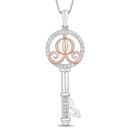 Disney Jewelry | Enchanted Disney Diamond Cinderella Key Necklace | Color: Silver | Size: Os