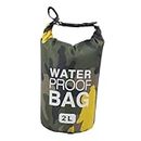 Perfeclan Floating Dry Sack Roll Top Waterproof Dry Bag Lightweight Beach Camping Storage Bag Tote Bag for Rafting Canoe Pouch Sailing, 2L Shoulder Bag