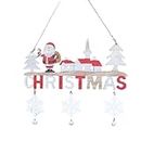 Wooden Santa Claus Hanging Ornament Outdoor and Indoor Christmas Decorations Festive Party Decoration for Home, Bedroom, Windows, and Walls Christmas Ceiling Decor Ideal for Holiday Season