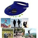 ELECTROPRIME Blue Summer Sport Outdoor Hat Cap with Solar Sun Power Cooling Fan Bicyclin Y4E4