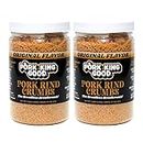 Pork King Good - Pork Rind Breadcrumbs - 2 Pack! Keto Friendly, Paleo, Gluten-Free, Sugar Free, Zero Carb Panko Substitute (Two 12 Oz Jars) (Original, 2 Pack)