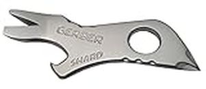 Gerber Gear Shard Keychain - Mutlitool Keychain with Bottle Opener, Screwdriver, and Wire Stripper - EDC Gear and Equipment - Silver