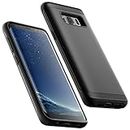 JETech Stoßfest Hülle für Samsung Galaxy S8, Zwei Layer Robust Schützend Handyhülle met Stoßdämpfung Schutzhülle (Schwarz)