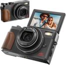 Digital Cameras 4K 48MP 16X Compact Video Camera with 2 Batteries for Beginner